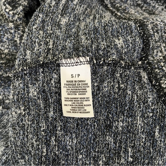 Aeropostale NYC Circle Open Cardigan Women's Size S Blue Marled Long Sleeve Cozy - Picture 5 of 7